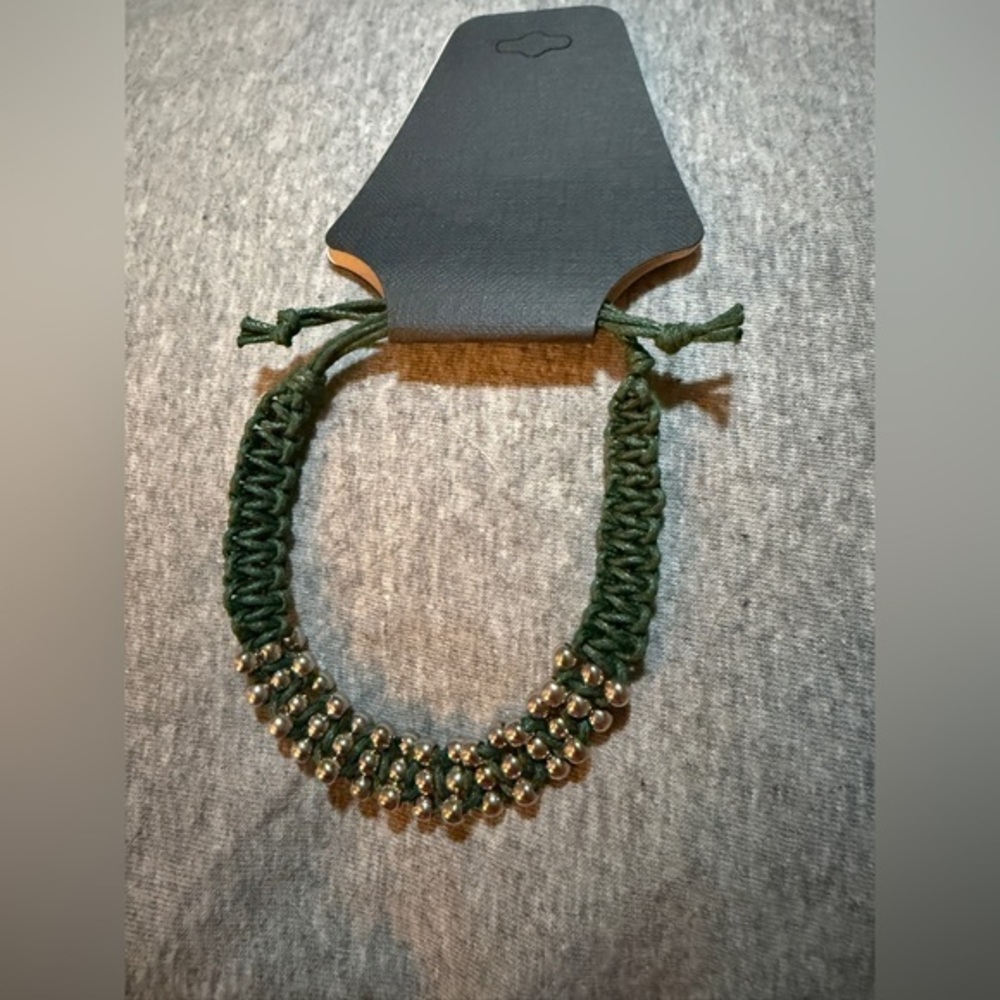 Green and Gold Beaded Bracelet NWT